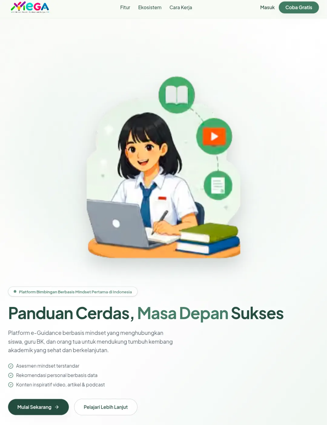 MeGA - Mindset-based e-Guidance and Analysis Platform